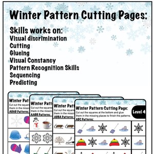 Winter Cut and Paste: 4 Patterns with 5 Pages Each!