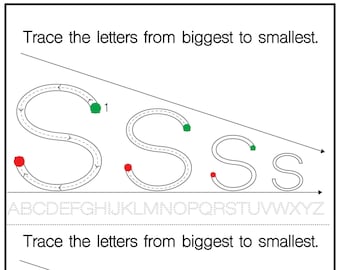 Level 2 - Decreasing Letter Size Work Book