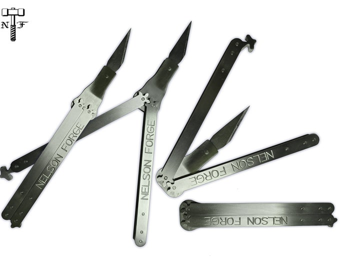 Gearflip 316 Stainless Steel Utility Knife, Unique Gear Balisong