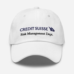 Credit Suisse Risk Management Hat (White) Black | Classic Dad Hat
