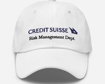 Credit Suisse Risk Management Hut (Weiß) Schwarz | Klassischer Papa Hut