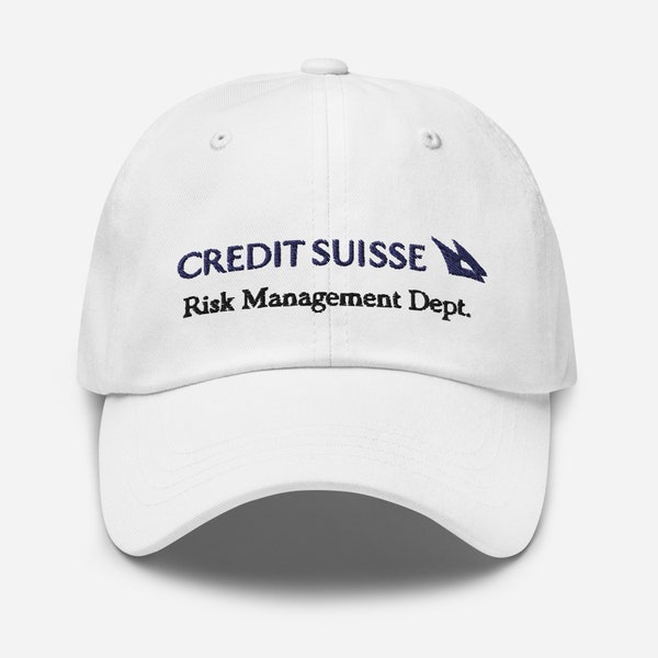 Credit Suisse Risk Management Hat (White) Black | Classic Dad Hat