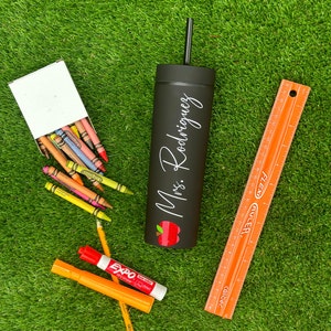 Teacher Appreciation Week  Gift for Teacher  Teacher Gift  Skinny Tumbler Matte Colors  Personalized Custom Gift for Teacher Tumbler Mug Cup