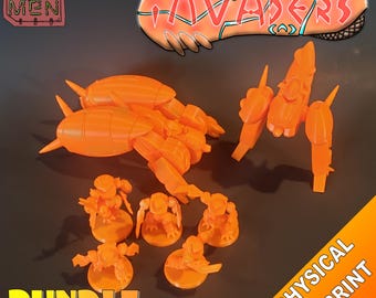 Pax Invaders release 1 Bundle (floating Psion) - R*MIL MEN - Physical 3D Prints