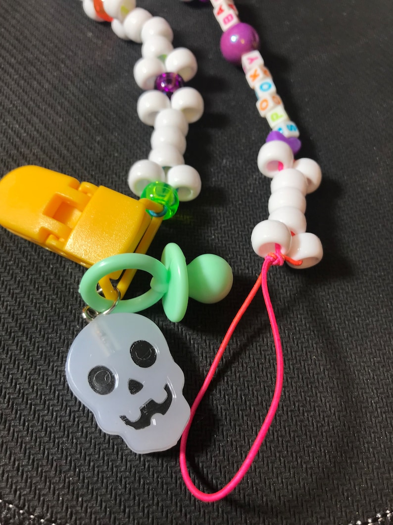 CHOKING HAZARD Adult Pacifier Clip Kandi Raver Ddlg Age Regression