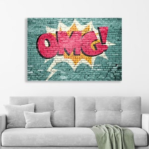 OMG Block Wall Graffiti Art