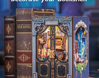 DIY Book Nook Kit | Soul Travel Agency | Wooden Miniature Dollhouse Model