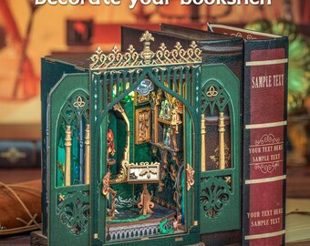 DIY Book Nook Kit | Darkness Herbarium | Wooden Miniature Dollhouse Model