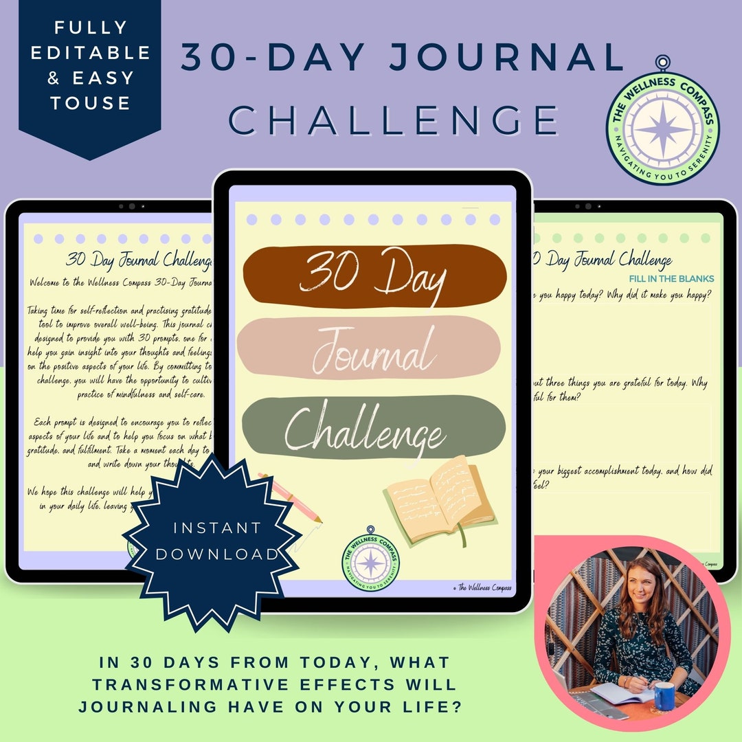 30 Day Journaling Challenge, 30 Journal Prompts for Self-reflection ...