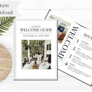 Airbnb Welcome Book Template | House Host Manual Guidebook Template | Real Estate Canva Template | Vacation Rental Template
