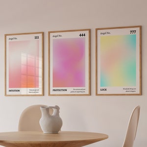 Angel Numbers Print: Aura Gradient Spiritual Wall Art (Digital Download)