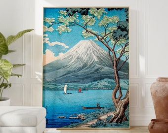 葛飾北斎の富士山版画 – 日本の木版画、晴天 - Etsy 日本