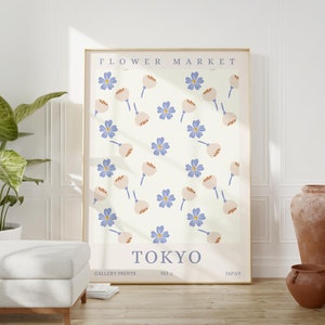 Print Tokyo Flower Market: reisposter Japan (digitale download)
