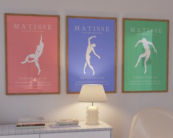 Matisse-utställningsaffischset: Minimalistisk gallerikonst (digital nedladdning)