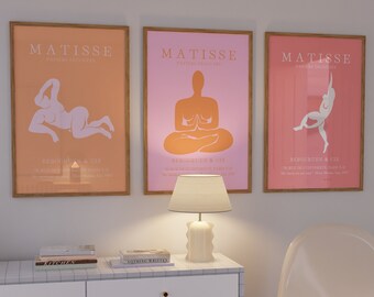 Matisse-utställningsaffischer: Minimalistisk galleriväggkonst (digital nedladdning)