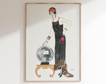 George Barbier Art Deco Print: Ilustracja mody vintage (pobranie cyfrowe)
