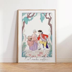 La Cruche Caffée Print, George Barbier Print, Vintage Fashion, Art Deco Print, Fashion Illustration, Printable Wall Art, DIGITAL DOWNLOAD