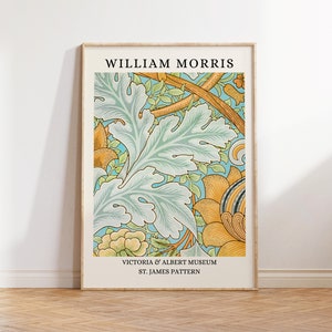 William Morris St. James Pattern, William Morris Art, Botanical Print, Exhibition Poster, Printable Poster, Art Nouveau, Digital Download