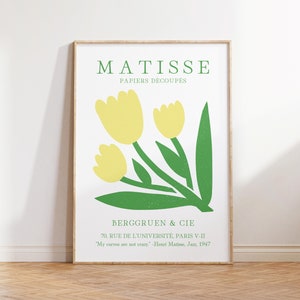 Matisse Digital Print, Henri Matisse Print, Yellow Exhibition Poster, Minimalist Gallery Art, Abstract Printable Wall Art, DIGITAL DOWNLOAD