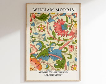 William Morris Lodden Pattern Print: Vintage Botanical Art Nouveau (Digital Download)
