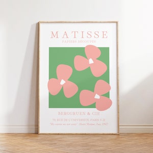 Matisse Digital Print, Henri Matisse Print, Floral Exhibition Poster, Minimalist Gallery Art, Abstract Printable Wall Art, DIGITAL DOWNLOAD