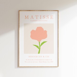 Matisse Digital Print, Henri Matisse Print, Floral Exhibition Poster, Minimalist Gallery Art, Abstract Printable Wall Art, DIGITAL DOWNLOAD