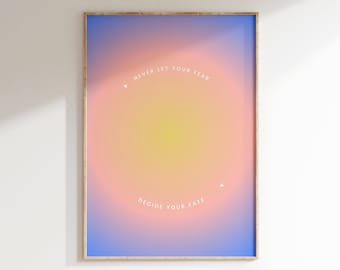 Gradient Affirmation Art Print: Spiritual Manifest Poster (Digital Download)