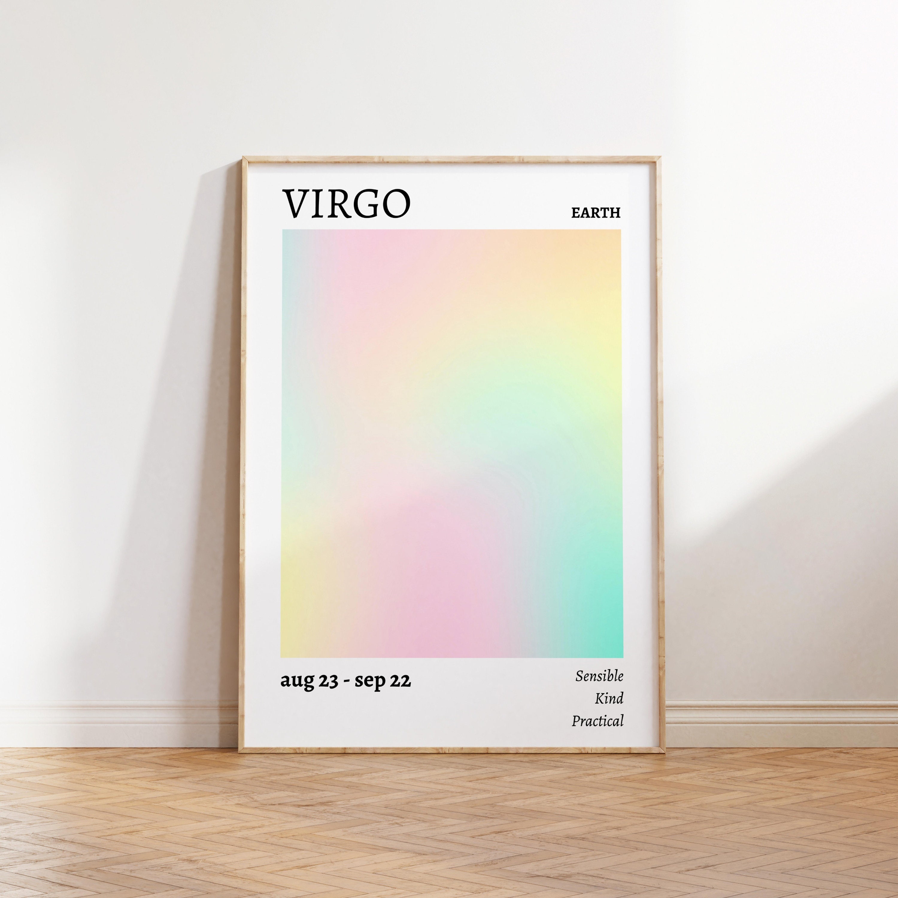 VIRGO Spiritual Wall Art Star Sign Art Zodiac Printable Etsy