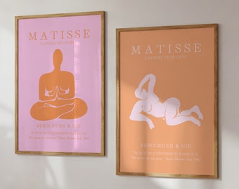 Matisse-utställningsaffischer: Minimalistisk abstrakt konst (digital nedladdning)