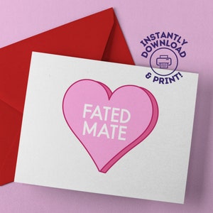 Tarjeta de San Valentín imprimible Fated Mate