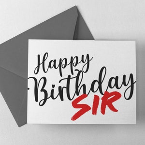 Happy Birthday, Sir - BDSM Geburtstagskarte für Dom - Printable Kink Card
