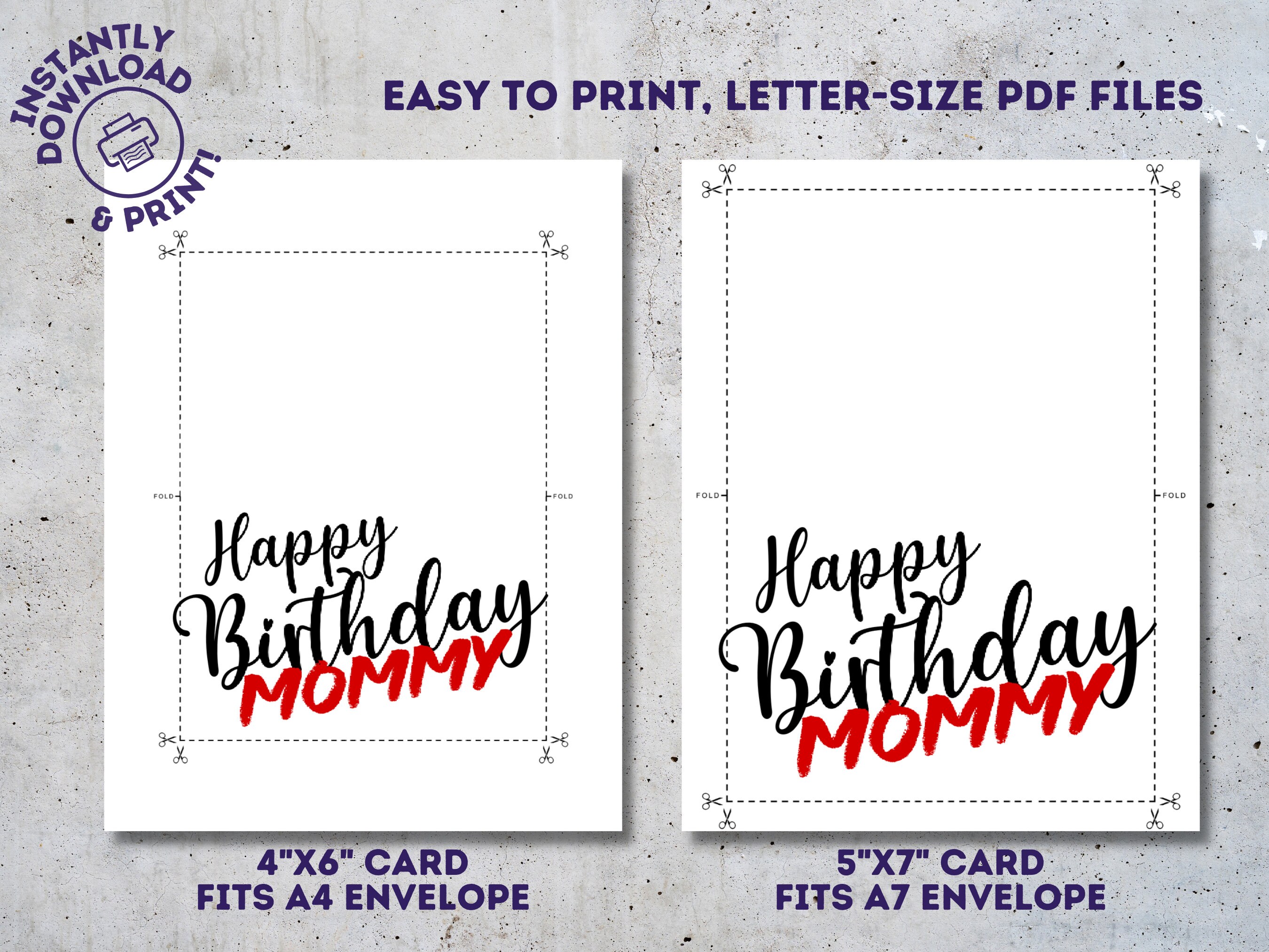 Dom Card Template Simple Design Happy Birthday, Mommy - BDSM Birthday Card for Mommy Domme - Printable ...