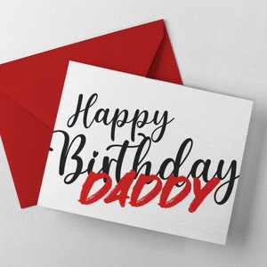 Happy Birthday, Daddy - BDSM Geburtstagskarte für Daddy Dom - Printable Kink Card