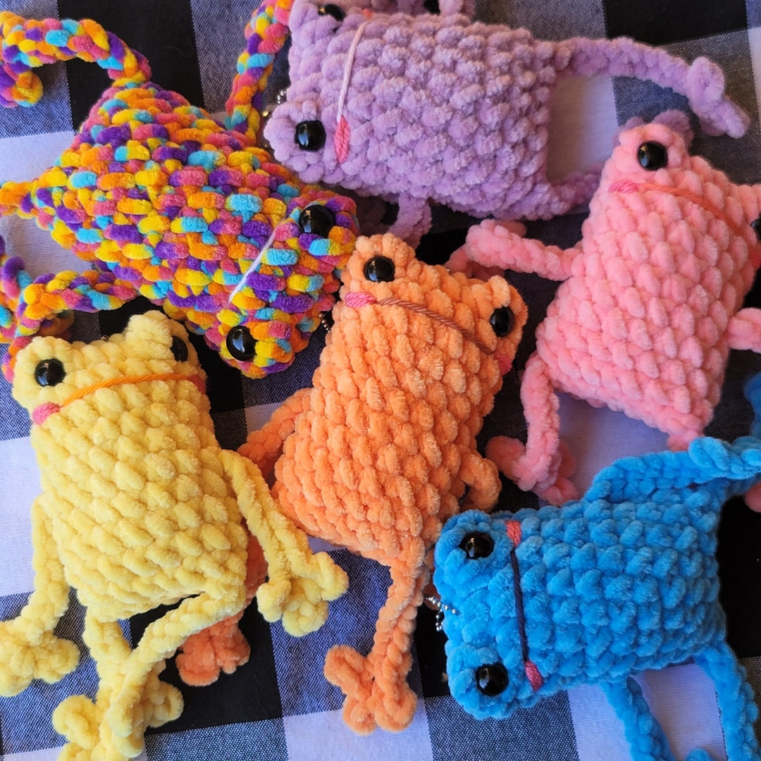 Leggy Frog Keychain Plushie Cute and Soft Great Gift Etsy
