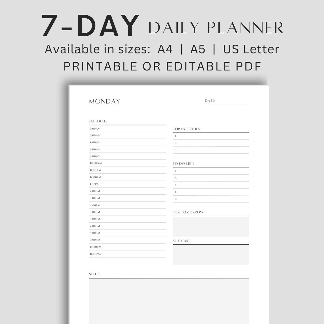 Daily Planner Printable Personal Daily Planner Daily Hourly Planner daily-planner-printable-personal-daily-planner-daily-hourly-planner