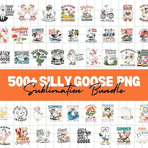 Silly Goose PNG Bundle  | Funny Goose University Sublimation for Print PNG | Digital Download File | Bundle Design PNG | Trendy silly goose