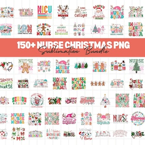 150+ Nurse Christmas Png Bundle, Nurse Life Png, Merry Christmas Nurse Png, Nursing Xmas Png, Nurse Coquette Christmas Png