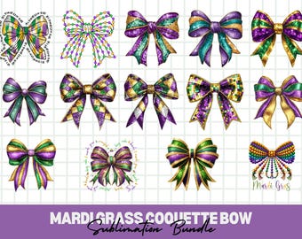 Mardi Gras Bow PNG Bundle Coquette Bow Mardi Gras Shirt Mardi Beads Louisiana Festival Shirt New Orleans Carnival Glitter Bow Shirt
