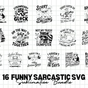 Funny Sarcastic SVG Bundle, Sarcasm SVG,  Sarcastic Svg Bundle, Funny Svg Bundle, Sarcastic Sayings Svg Bundle, Sarcastic Quotes Svg
