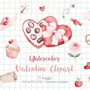 Clipart de aquarela de dia dos namorados, clipart de casal de aquarela, amor romântico, coração, feliz dia dos namorados, fofura PNG, adesivos digitais