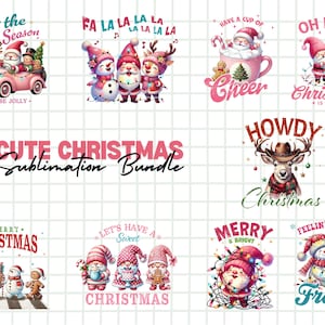 Pacote PNG fofo de Natal, Natal Svg, Inverno svg, Papai Noel svg, Citações de Natal svg, Citações engraçadas svg, Boneco de neve svg,