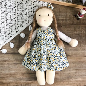 Handmade Waldorf Doll, Completed Cotton Doll, 16 inch/40cm Waldorf Doll, Rag Doll, Baby Shower Gift, Birthday Gift For Children,Gift For Her