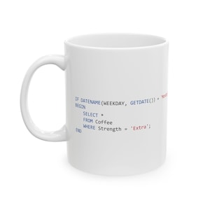SQL Code Snippets Mug | Programmer Coffee Cup (11oz, 15oz) image 3