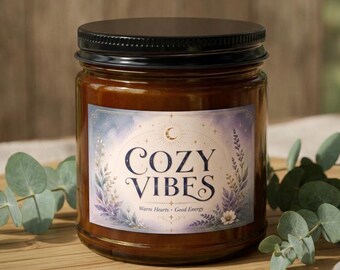 Thanksgiving Hostess Gift, Cozy Vibes Soy Candle, Fall Host Gift,  Natural Soy Wax Candle, Cozy Autumn Home Decor & Housewarming