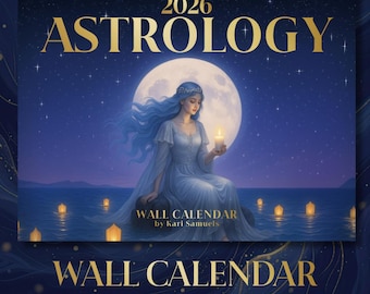 2026 Astrology Calendar | Goddess Art, Moon Phases & Planetary Guide