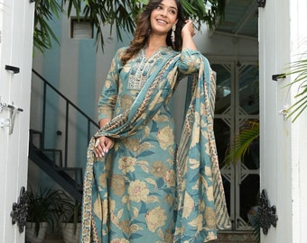 Salwar kameez Pakistaanse kant-en-klare Punjabi pak katoen Salwar Kameez Punjabi pak vrouwen Punjabi katoenen pak Pakistaanse Kurti