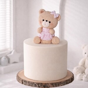 Bear Cake Topper, Fondant Bear Cake Topper, Hot Air Balloon Teddy Bear ...