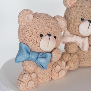 Bear Cake Topper, Fondant Cake Topper, Teddy Bear Cake Decor With ...