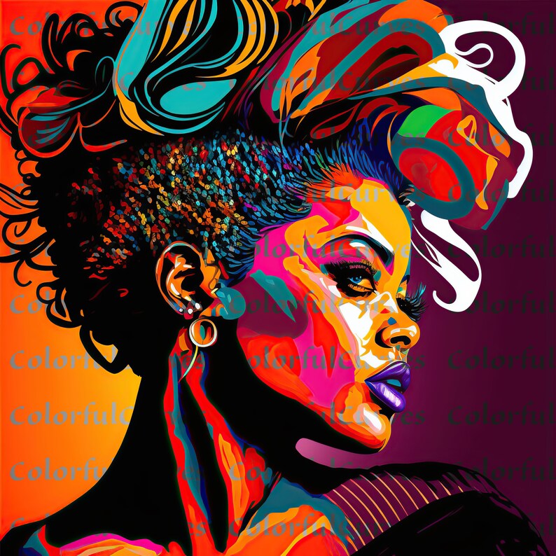 Black Girl Magic Natural Hair Fashion PNG Clipart Colorful - Etsy