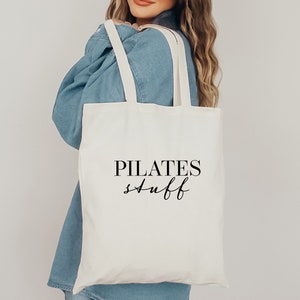 Pilates Tote Bag, Pilates Stuff, Cotton Canvas Tote, Gift for Pilates Lovers, Pilates Gift, Pilates Tote, Tote Bag, Canvas Bag, Pilates Gift